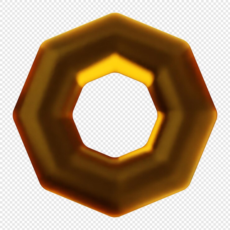PSD vidrio geométrico 3d de color amarillo suave