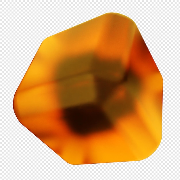 vidrio geométrico 3D de color amarillo suave