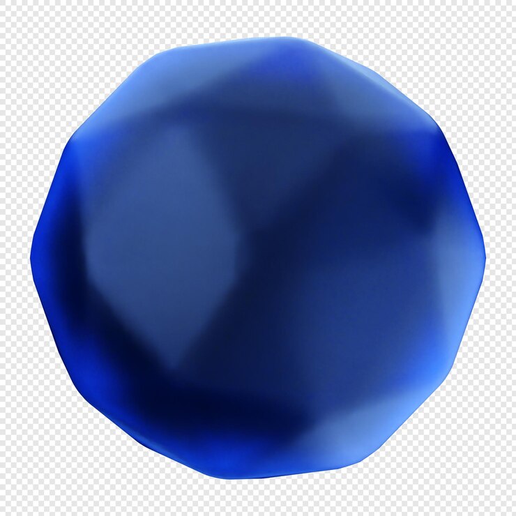 PSD vidrio geométrico en 3d de color azul oscuro