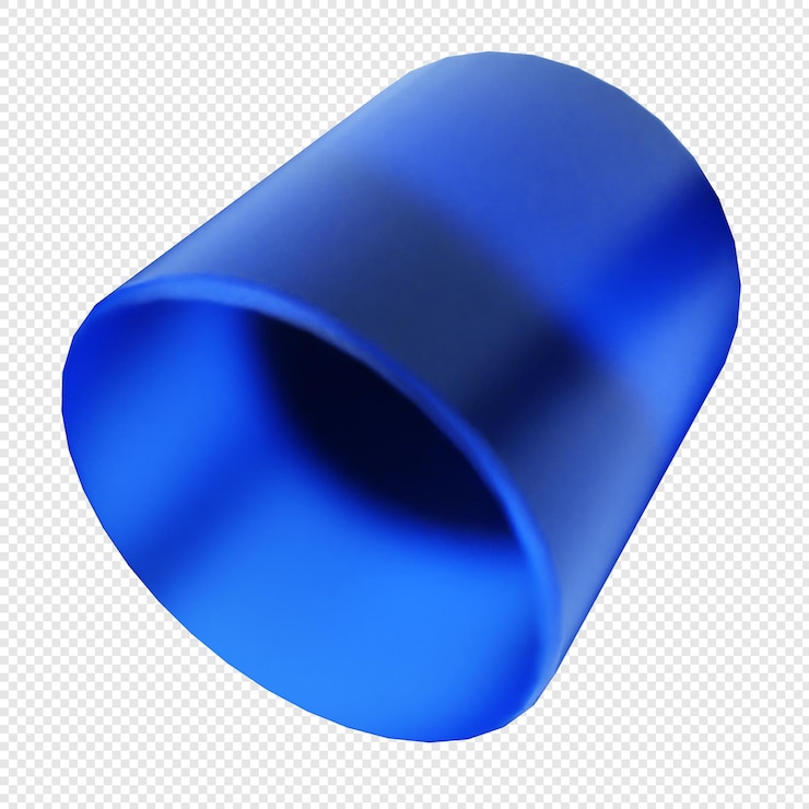 PSD vidrio geométrico en 3d de color azul oscuro