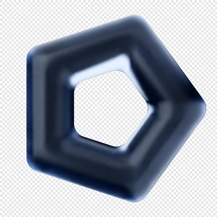 PSD vidrio geométrico 3d de color azul suave