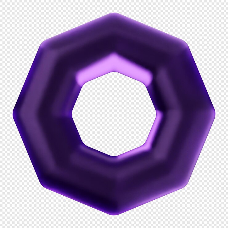PSD vidrio geométrico en 3d de color púrpura oscuro