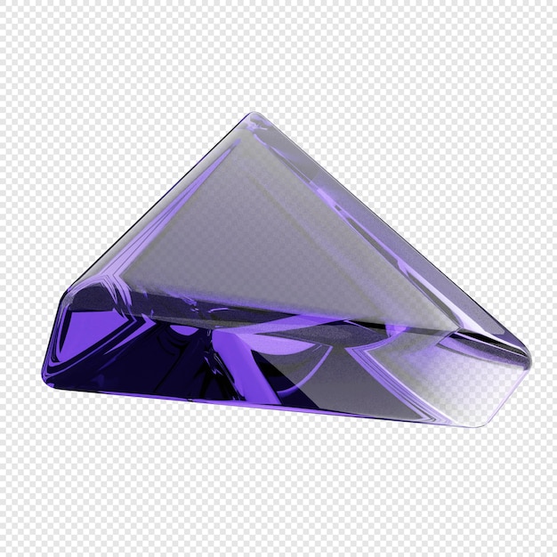 vidrio geométrico en 3D de color púrpura oscuro