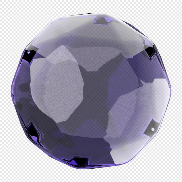 vidrio geométrico en 3D de color púrpura oscuro
