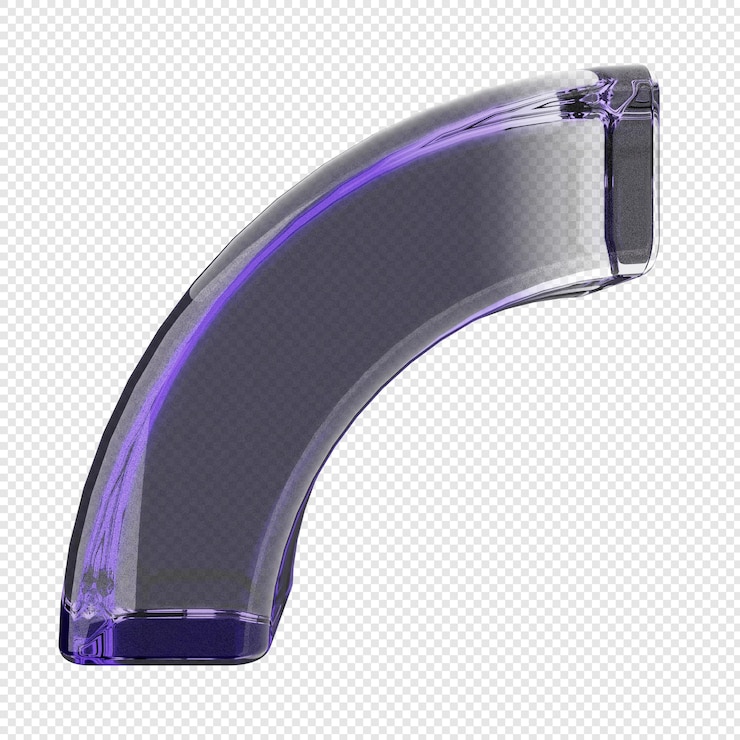 PSD vidrio geométrico en 3d de color púrpura oscuro