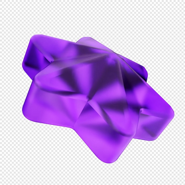 vidrio geométrico en 3D de color púrpura oscuro
