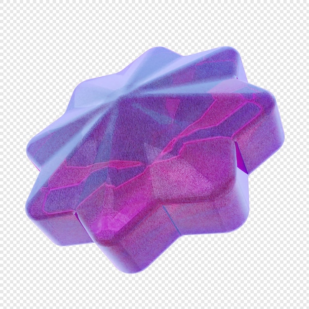 vidrio geométrico en 3D de color púrpura