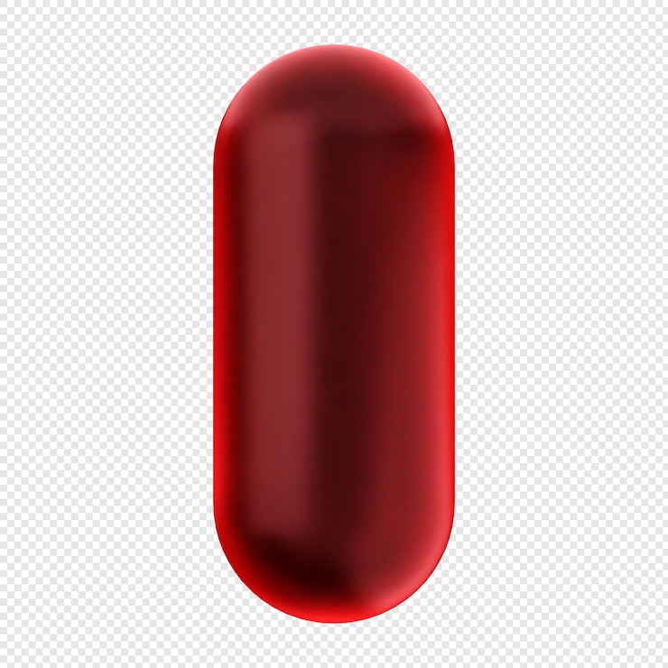 PSD vidrio geométrico 3d de color rojo
