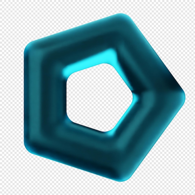 vidrio geométrico en 3D de color verde azul