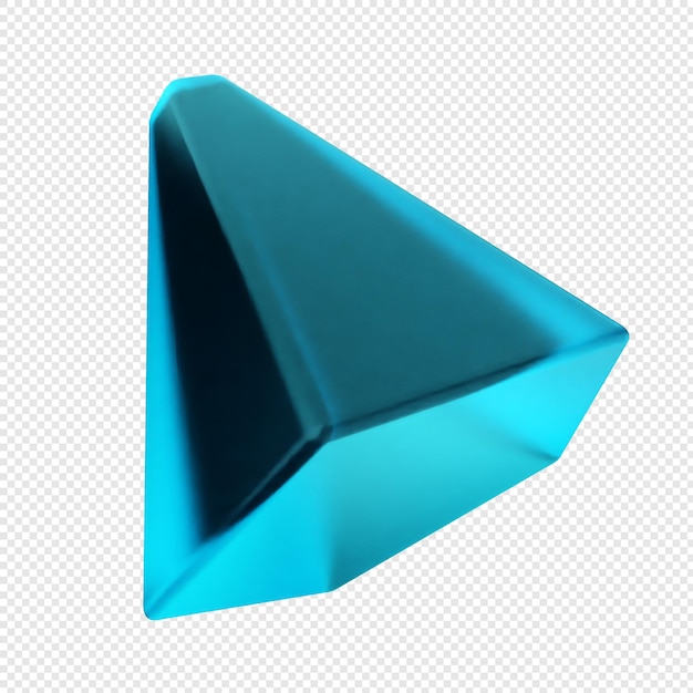vidrio geométrico en 3D de color verde azul