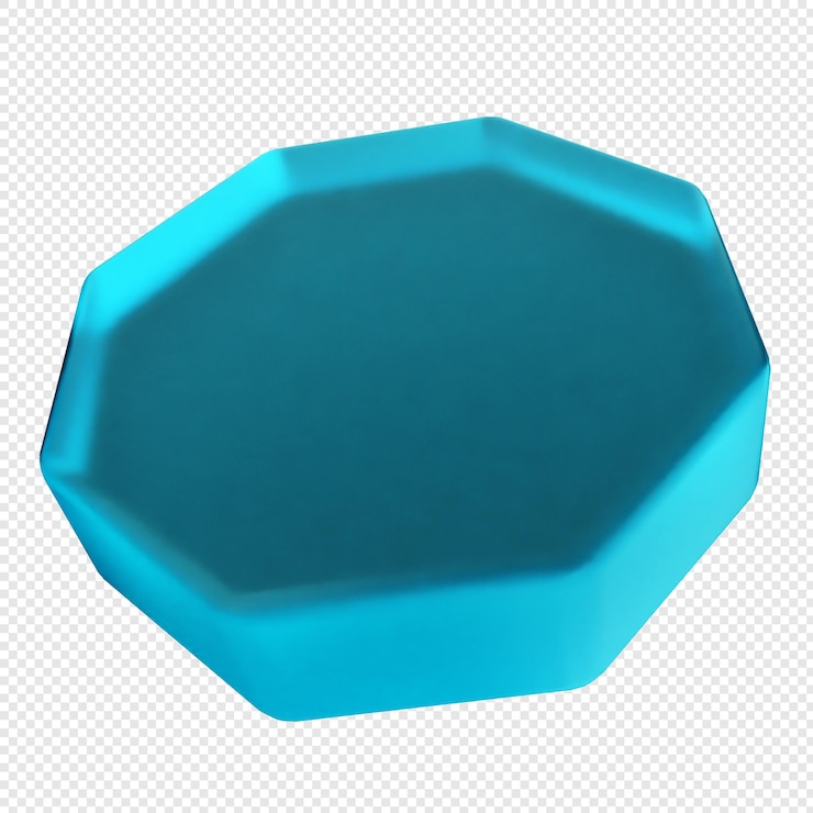 PSD vidrio geométrico en 3d de color verde azul