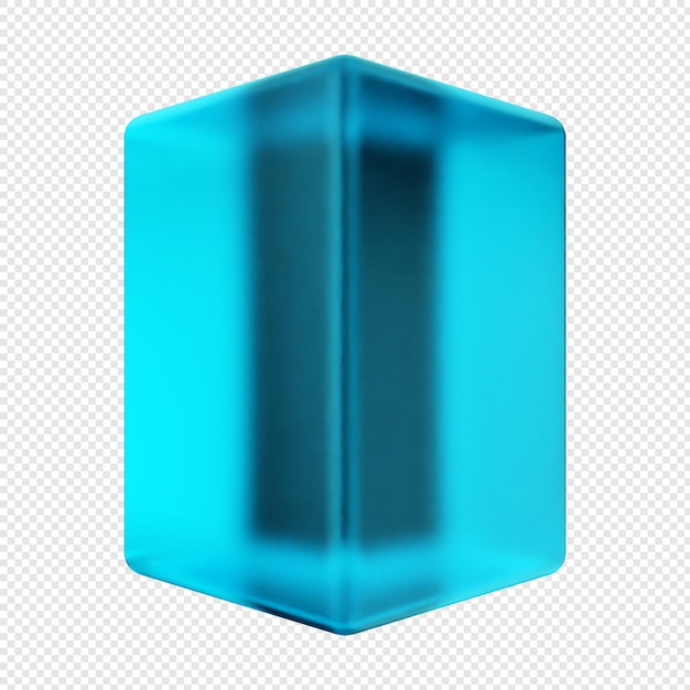 vidrio geométrico en 3D de color verde azul