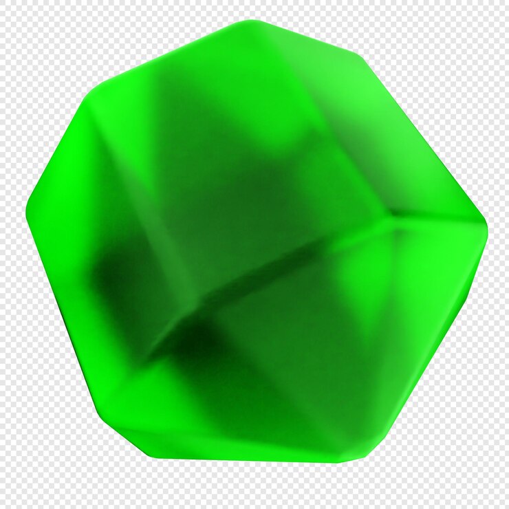 PSD vidrio geométrico en 3d de color verde