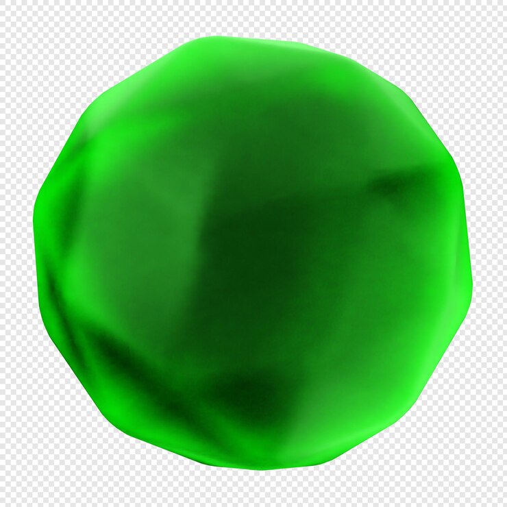 PSD vidrio geométrico en 3d de color verde