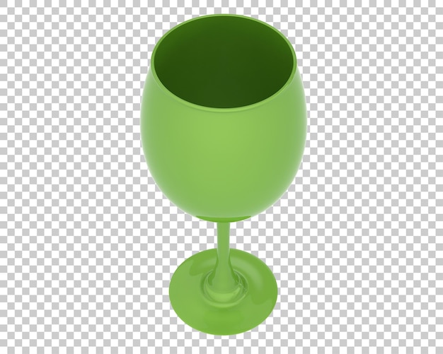 Vidrio en la ilustración de representación 3d de fondo transparente