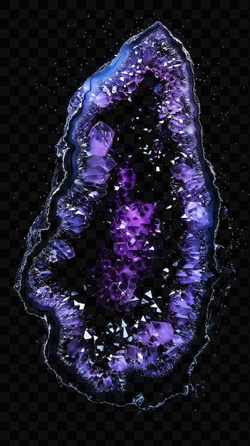 PSD vidrio púrpura con una sustancia púrpura en él