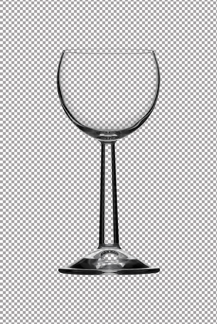 PSD vidrio de vino vacío
