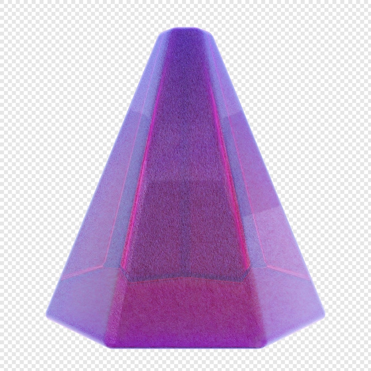 PSD vidro geométrico 3d cor roxa