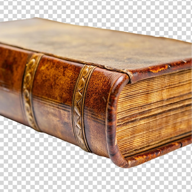 PSD vieille colonne vertébrale d'un livre isolée sur un fond transparent