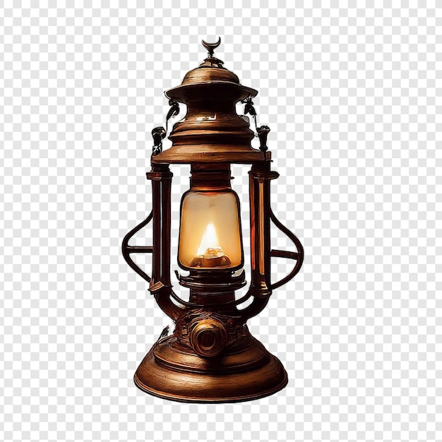 PSD vieille lampe png isolée sur un fond transparent