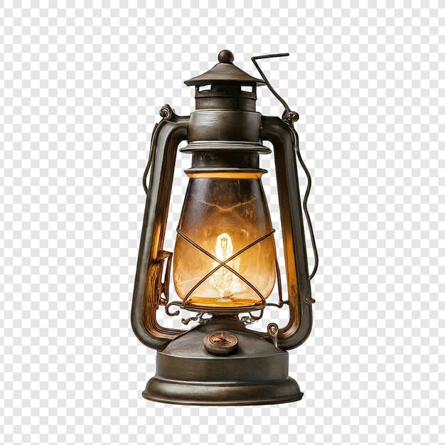 PSD vieille lampe png isolée sur un fond transparent