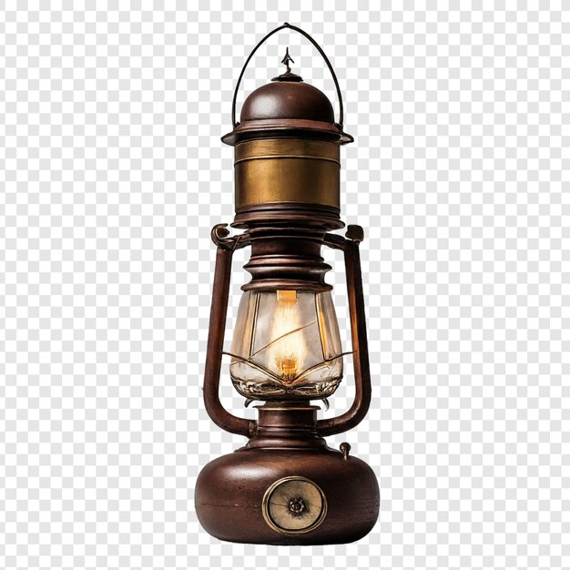 PSD vieille lampe png isolée sur un fond transparent