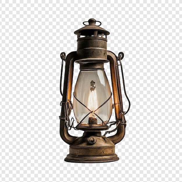 PSD vieille lampe png isolée sur un fond transparent