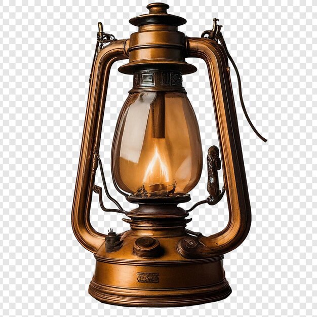 PSD vieille lampe png isolée sur un fond transparent