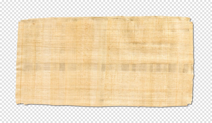 PSD vieille texture de papyrus isolée sur un fond transparent papier peint de bannière