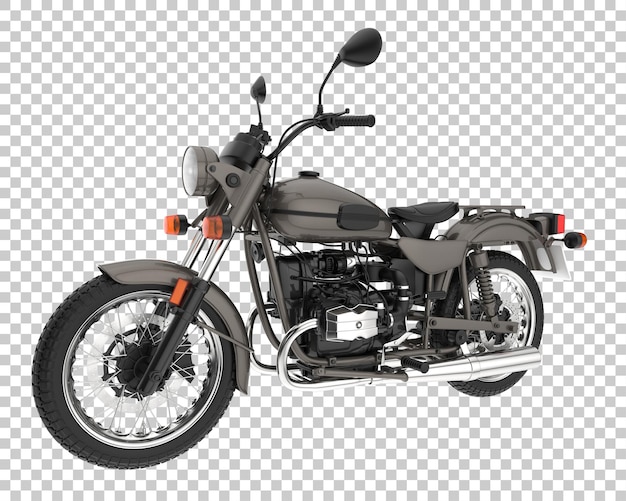 Vieja bicicleta sobre fondo transparente. Representación 3d - ilustración