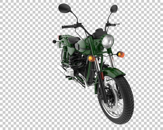 Vieja bicicleta sobre fondo transparente. Representación 3d - ilustración