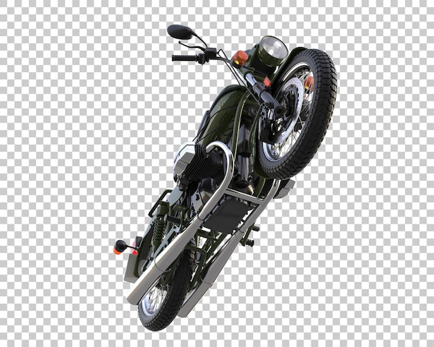 Vieja bicicleta sobre fondo transparente. Representación 3d - ilustración