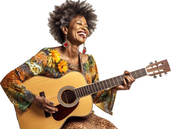 PSD vieja guitarrista africana