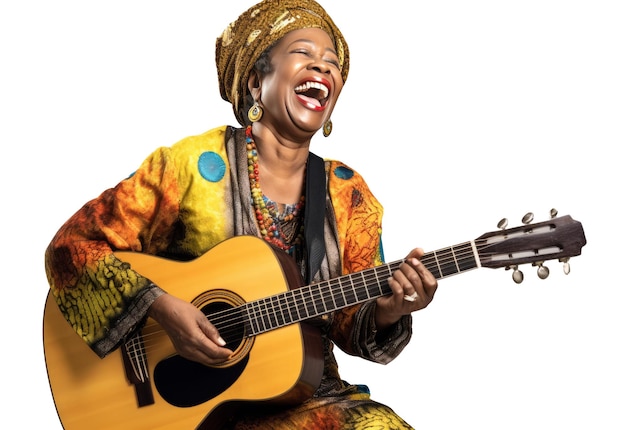 Vieja guitarrista africana