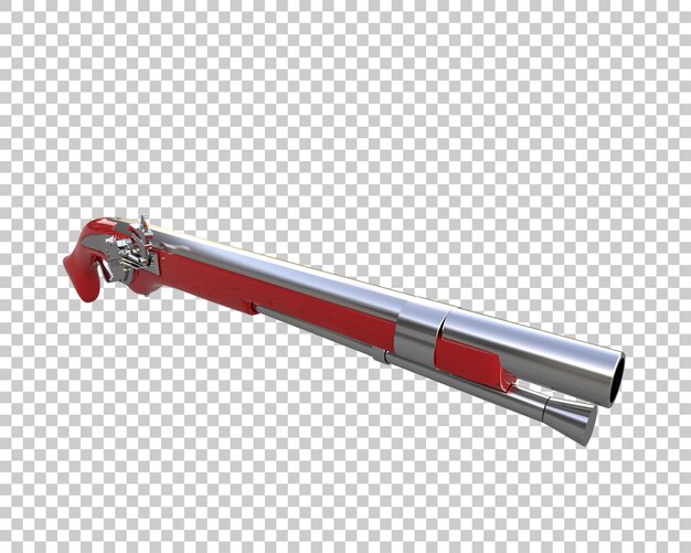 Viejo arma aislada en el fondo ilustración de renderización 3D