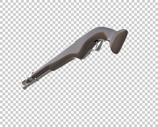 Viejo arma aislada en el fondo ilustración de renderización 3D