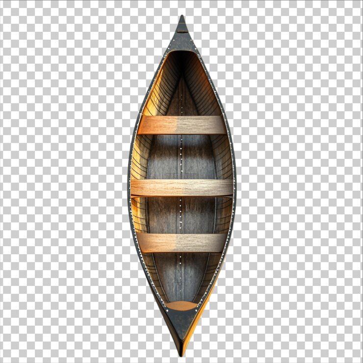 PSD un viejo barco de madera aislado en fondo blanco y transparente png recorte
