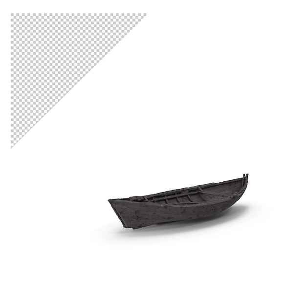 PSD viejo barco de madera png