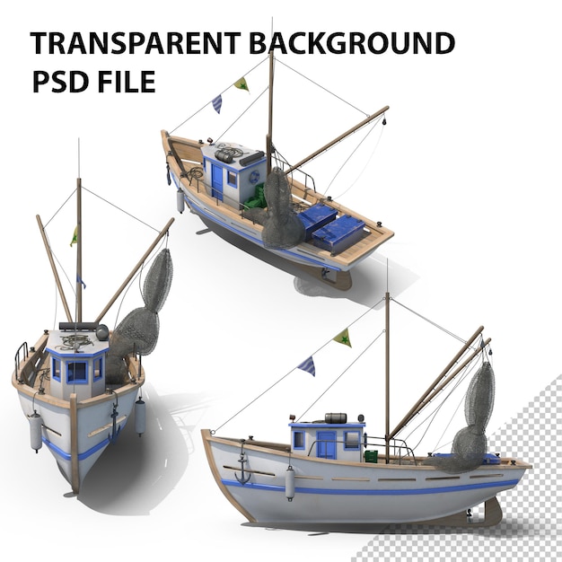 Viejo Barco De Pesca PNG
