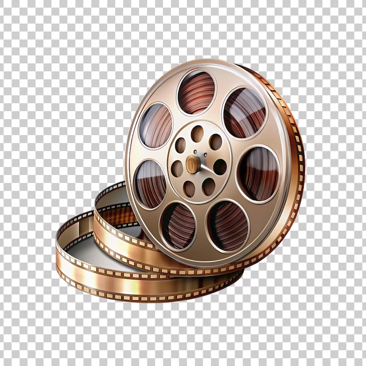 PSD viejo rollo de película con un fondo transparente