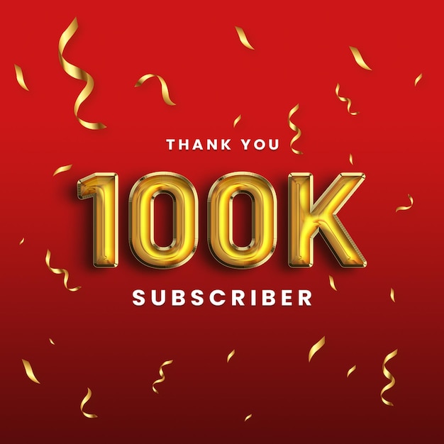 Vielen Dank, 100.000 Abonnent