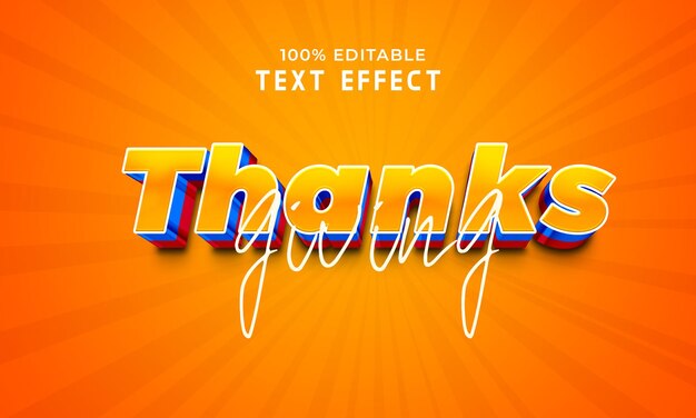 Vielen Dank, bearbeitbarer 3D-PSD-Texteffekt