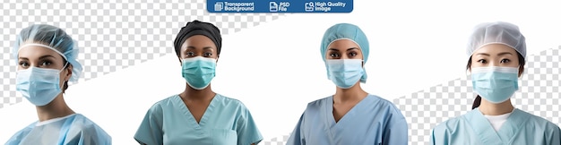 Vielfältige Frauen in der Medizin Full Gear Asiaten Amerikaner Indianer Latina