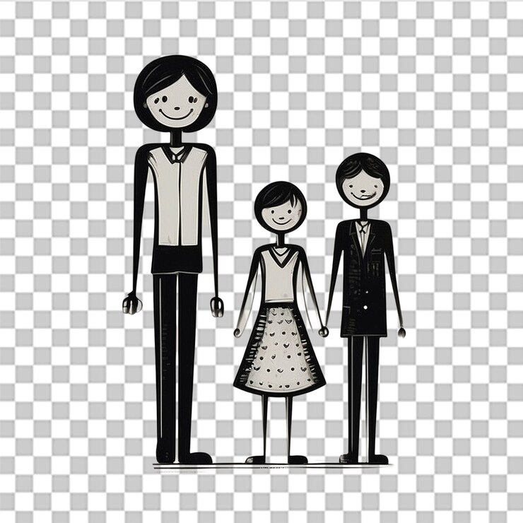 PSD vielfalt an familien-ikonen ideal für soziale projekte und inklusive designs digitale und gedruckte plattformen