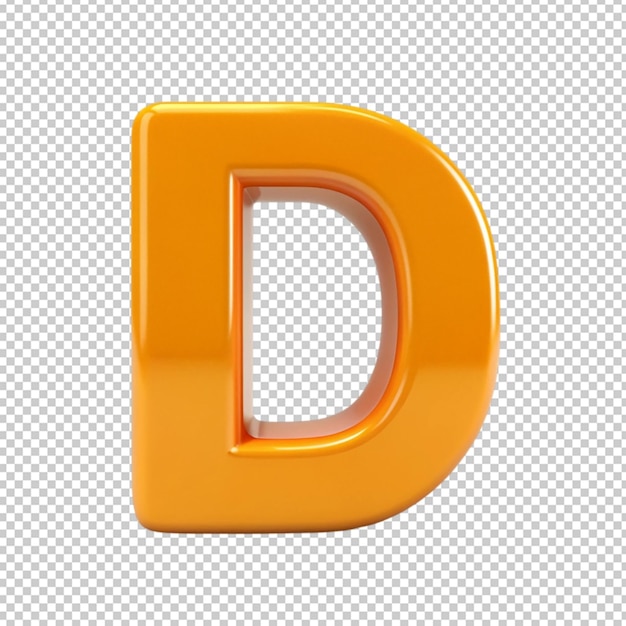 Vielfarbiges extrudiertes Alphabet D