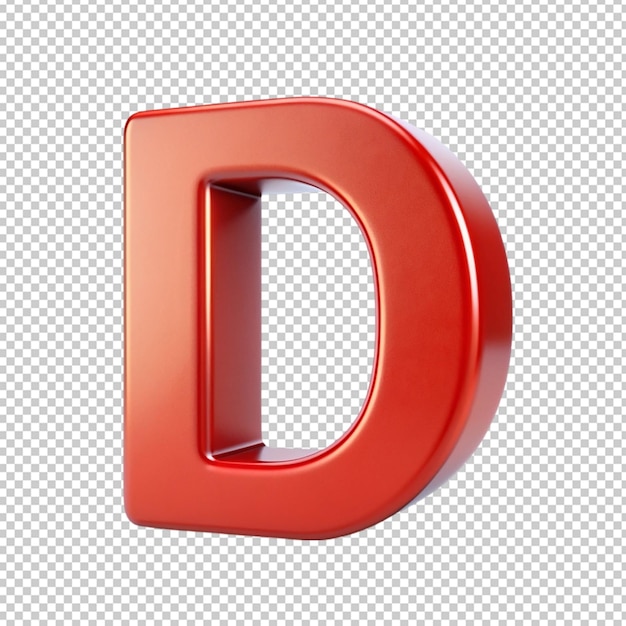 Vielfarbiges extrudiertes Alphabet D