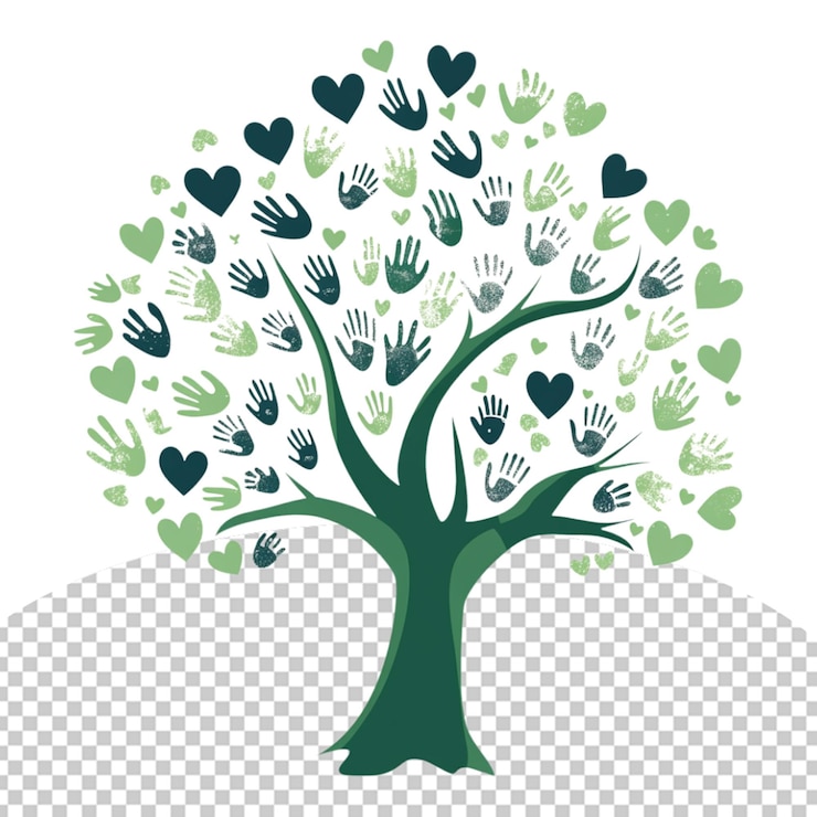 PSD vielfarbiges logo der wohltätigkeitsorganisation png illustration