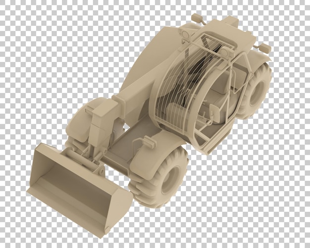 PSD vielseitiger bagger auf transparentem hintergrund 3d-darstellung