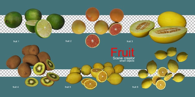 PSD vielzahl der früchte