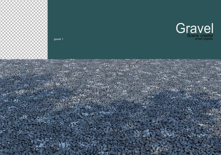 PSD vielzahl von gras- und kiesdesign